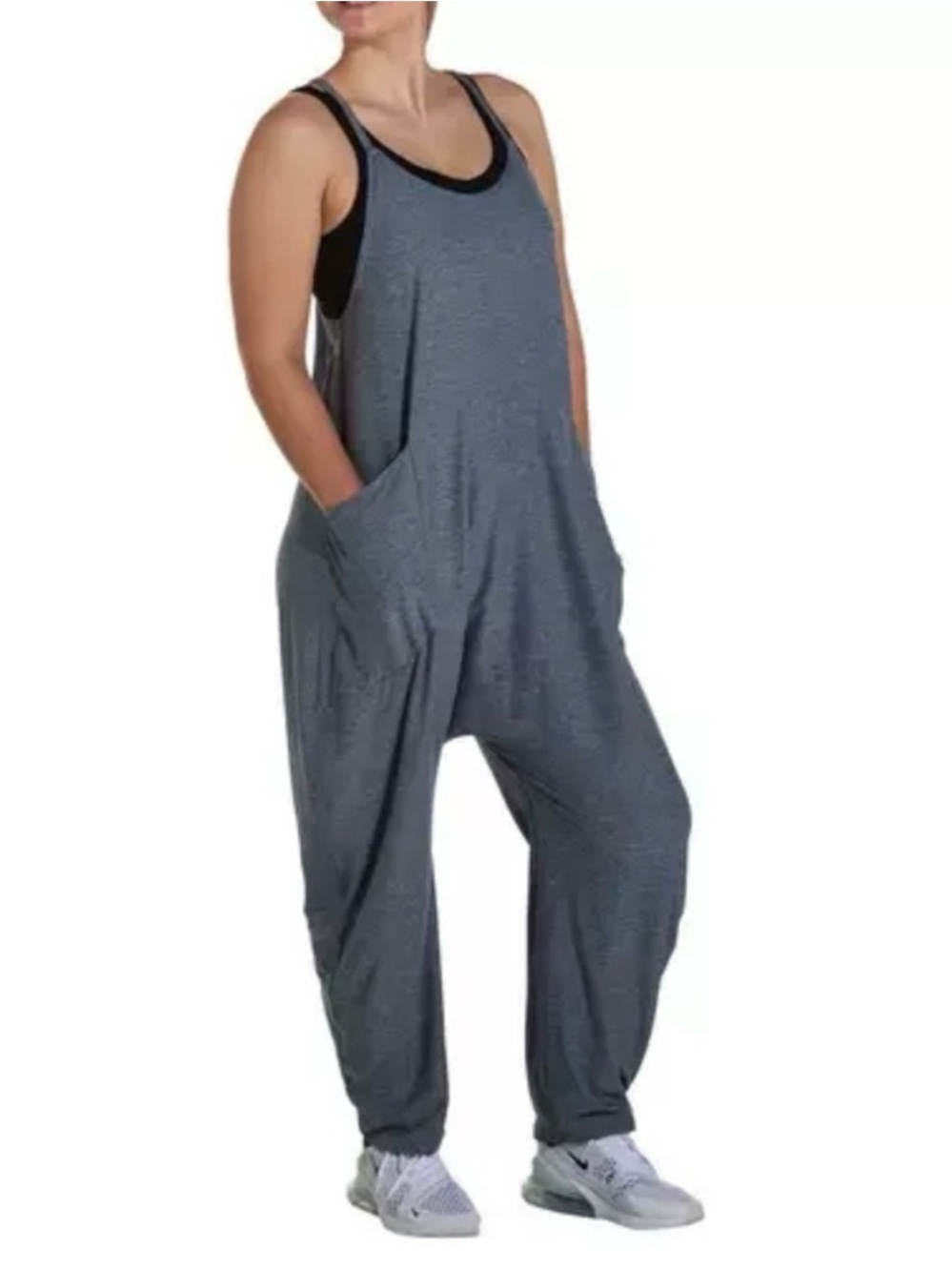 Fundamental Coast Gray Pacific Coast Lounge Jumpsuit, M